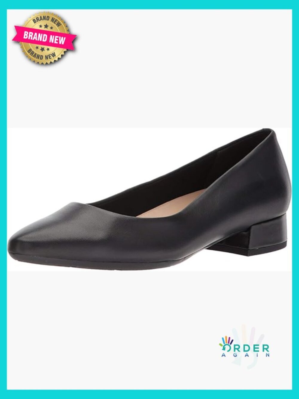 Cushioned Low Heel Pump Slip On Comfort Dress Shoe Classic Almond Toe